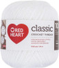 Red Heart Classic Crochet Thread Size 10-White - 139-201