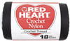 Red Heart Nylon Crochet Thread Size 18-Black - 138-19 - 073650811104