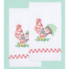Jack Dempsey Stamped Decorative Hand Towel Pair 17"X28"-Rooster - 320 314