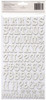 American Crafts Chipboard Alphabet Stickers-Roller Rink-White Glitter, 141/Pkg - 42864