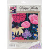 Design Works Needlepoint Kit 12"X12"-Midnight Floral-Stitched In Yarn DW2615 - 021465026152