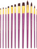 Royal & Langnickel(R) Burgundy Taklon Long Brush Value Pack-12/Pkg RSET9315