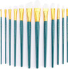 Royal & Langnickel(R) White Taklon Value Pack Brush Set-12/Pkg - RSET9308