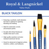 Royal & Langnickel(R) Black Taklon Value Pack Brush Set-12/Pkg RSET9302