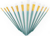 Royal & Langnickel(R) White Taklon Flat Value Pack Brush Set-12/Pkg RSET9309