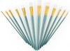 Royal & Langnickel(R) White Taklon Flat Value Pack Brush Set-12/Pkg - RSET9309