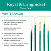 Royal & Langnickel(R) White Taklon Flat Value Pack Brush Set-12/Pkg - RSET9309