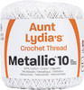 Aunt Lydia's Metallic Crochet Thread Size 10-White & Pearl 154M-0001P - 073650815652