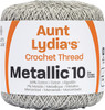 Aunt Lydia's Metallic Crochet Thread Size 10-Silver & Silver - 154M-0410S - 073650815690