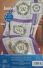 Janlynn Stamped Cross Stitch Quilt Blocks 18"X18" 6/Pkg-Pansy Wreath - 21-1332 - 029064213324
