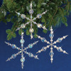 Solid Oak Nostalgic Christmas Beaded Crystal Ornament Kit-Vintage Angels & Snowflakes Makes 3 - NCHBOK-SNOW