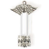 Solid Oak Steampunk Glass Pendant-Vial W/Wings - STEAM160 Solid Oak Steampunk Glass Pendant-Vial W/Wings - STEAM160