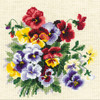 RIOLIS Counted Cross Stitch Kit 7.75"X7.75"-Pansy Medley (14 Count) R1516