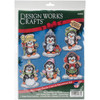 Design Works Counted Cross Stitch Kit 3.5"X3.5" Set of 6-Penguins On Ice Ornaments (14 Count) DW2286 - 021465022864