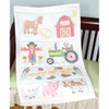 Jack Dempsey Stamped White Quilt Crib Top 40"X60"-Barn 4060 887