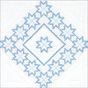 Jack Dempsey Stamped White Quilt Blocks 18"X18" 6/Pkg-XX Star 732 754