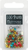 Creative Impressions Mini Metal Paper Fasteners 3mm 100/Pkg-Round - Metallic - CI90193 - 871097001931