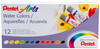 Pentel Arts Watercolor Paints 5ml 12/Pkg-Assorted Colors - WFRS-12 - 072512245682