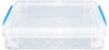 Storage Studios Super Stacker Doc Box-14.5"X10.5"X3.38" Clear/Blue Handles - SS36873
