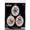 Janlynn Embroidery Kit 3"x4" Set Of 3-Feathers & Flora-Stitched In Floss 4-0862 - 049489010025