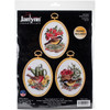 Janlynn Embroidery Kit 3"X4" Set of 3-Gardening Birds-Stiched In Floss - 4-0865 - 049489010056