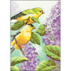 Dimensions Mini Counted Cross Stitch Kit 5"X7"-Goldfinch & Lilacs (14 Count) 70-65153