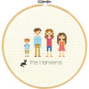 Dimensions Counted Cross Stitch Kit 8" Round-All In The Family (14 Count) - 70-35332