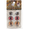 Steampunk Acrylic Accents 6/Pkg-Dragon Eyes Earthtones -STEAM179 - 845227040558
