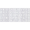 Color Factory Stencil Sheet Set 13"X4.5" 6/Pkg-Alphabet, Numbers & Symbols 2" - PA712