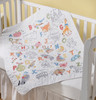 Bucilla Stamped Cross Stitch Crib Cover Kit 34"X43"-ABC Baby 47805