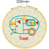 Dimensions Learn-A-Craft Embroidery Kit 4" Round-Camper-Stitched In Thread 72-74693