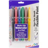 Pentel Arts Sign Pens With Brush Tip 6/Pkg-Assorted 15CBP6M - 072512261590