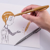 Pentel Arts Sign Pens With Brush Tip 2/Pkg-Gold & Silver 15CBPXZ