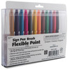 Pentel Arts Sign Pens With Brush Tip 12/Pkg-Assorted -15CPC12