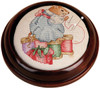 Sudberry House Mahogany Round Pincushion 4.75"-Design Area 3.75" - 15741 Sudberry House Mahogany Round Pincushion 4.75"-Design Area 3.75" - 15741