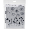 Tim Holtz Cling Stamps 7"X8.5"-Mini Bouquet - CMS-LG-269 - 653341050410