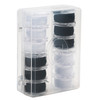 Singer Transparent Plastic Class 15 Bobbins Threaded-Black & White 12/Pkg 02149
