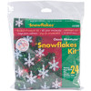 The Beadery Holiday Beaded Ornament Kit-Mini Snowflakes 2" Makes 24 - BOK-5500 - 045155887984