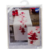 Vervaco Counted Cross Stitch Table Runner Kit 11.6"X40.8"-Red Christmas Decor (14 Count) V0144712 - 54134803925995413480392599