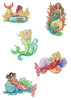 Glitter Mermaids Stickers-Softcover - B6456744