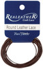 Realeather(R) Crafts Round Leather Lace 1mmX2yd-Brown RL0102-0103 - 870192003703