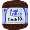 Aunt Lydia's Classic Crochet Thread Size 10-Fudge Brown 154-131 - 073650908002