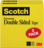 Scotch Permanent Double-Sided Tape 2/Pkg-.5"X500" 665-2