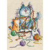 Design Works Counted Cross Stitch Kit 5"X7"-Yarn Cats (14 Count) DW2870