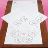 Jack Dempsey Stamped Dresser Scarf & Doilies Perle Edge-Starburst Of Hearts 448 33