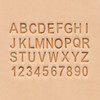 Realeather(R) Crafts Alphabet & Number Stamp Set-1/4" - T8137