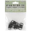 Pepperell Parachute Cord Bracelet Buckles 12mm 6/Pkg-Black - PCBUCK12 - 725879306748
