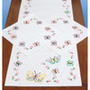 Jack Dempsey Stamped Dresser Scarf & Doilies Perle Edge-Fluttering Butterflies - 448 143