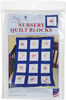 Jack Dempsey Stamped White Nursery Quilt Blocks 9"X9" 12/pkg-Little Boys - 300 16 - 013155150162