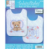 Tobin Stamped Cross Stitch Bib Pair Kit 8"X10" 2/Pkg-Bedtime Prayer Boy T21704 - 021465217048